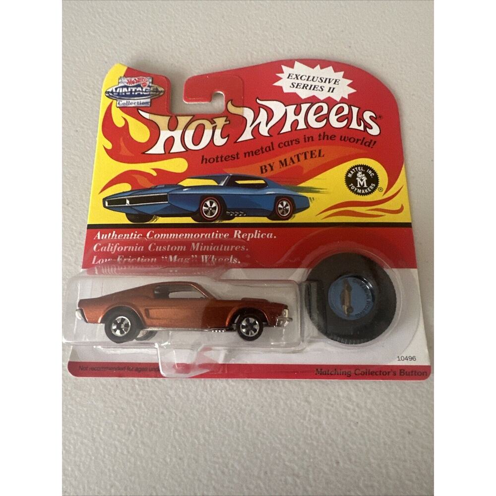 Hot Wheels Custom Ford Mustang Redlines Vintage Collection 1993 #10496 Orange